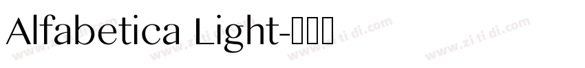 Alfabetica Light字体转换 Alfabetica Light字体转换